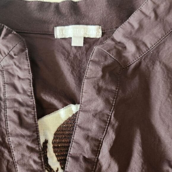 Barefoot Dream Large Brown Tunic 100% Prima Cotton 27.7452 - Picture 4 of 10